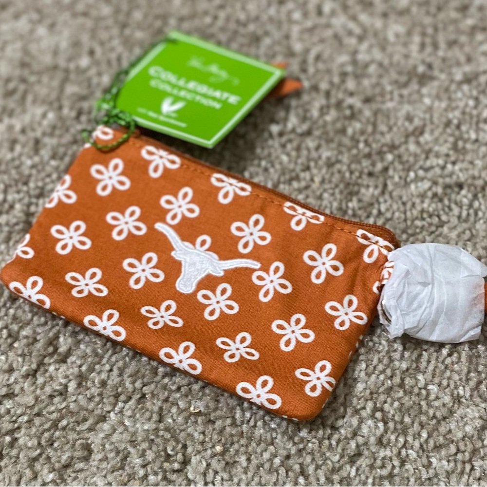 Vera Bradley Orange and White Floral ID Holder - Picture 2 of 6